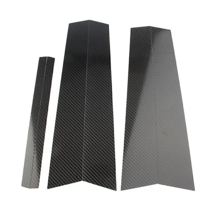 6PCS Carbon Fiber Door Window Trim Pillar Posts for BMW 3 Series (2013-2018)