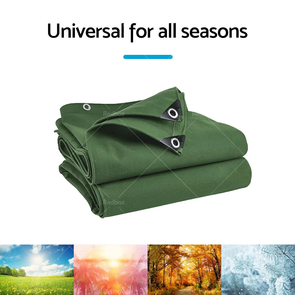 3 x Heavy Duty Army Canvas Tarps - Sun Blocked Dustproof for Various Models