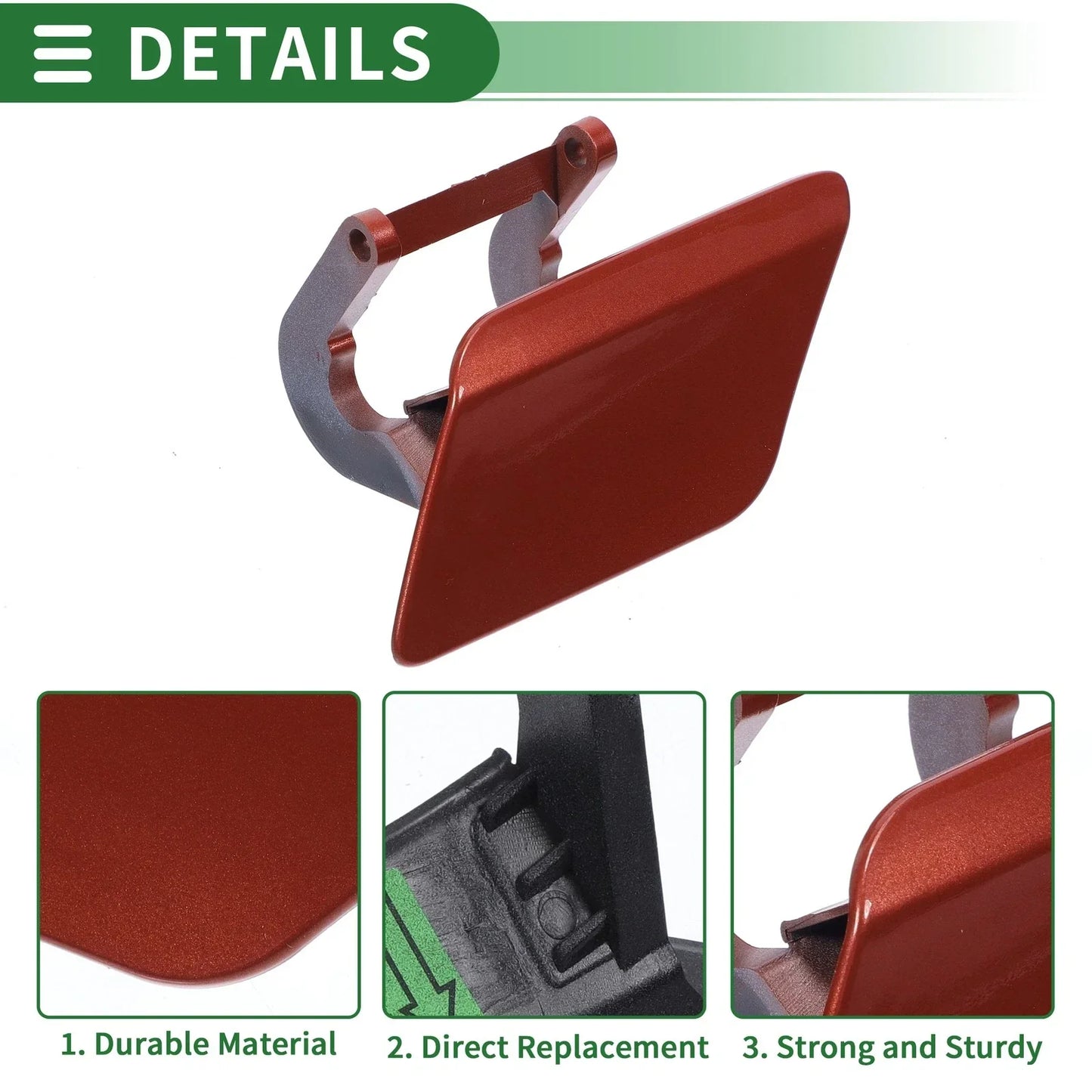 Front Left Bumper Headlight Washer Nozzle Cover for Mercedes-Benz (Red)