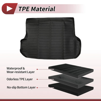 Trunk Mat for Lexus RX350 RX450h 2016-2022 TPE Cargo Liner Replacement Black