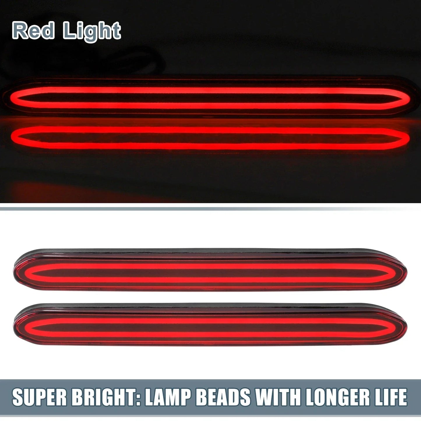 Rear Bumper Reflector Light for Honda Odyssey (2007-2013) - Red 2 x Lights