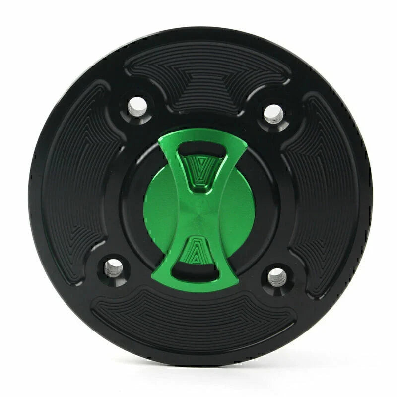 CNC Fuel Gas Tank Cap Keyless for Kawasaki Ninja 400, 650, Z900, Versys 1000
