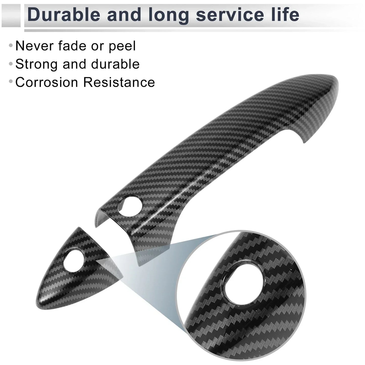 Door Handle Cover for Honda Accord (2018-2023) - Carbon Fiber Black