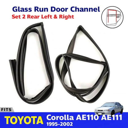 Glass Run Door Channel Rear L+R Fits Toyota Corolla AE110 AE111 SED 1995-02 D06