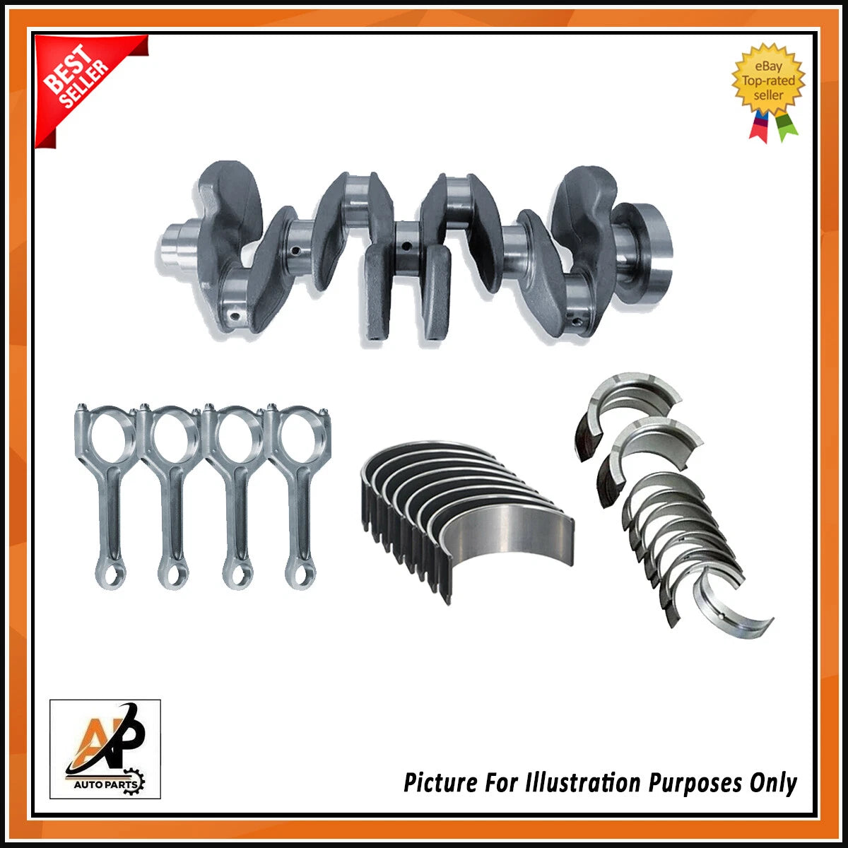 Crankshaft Rebuild Kit Replacement for BMW N20B20 2.0L 125i 328i 428i (2008–2017)