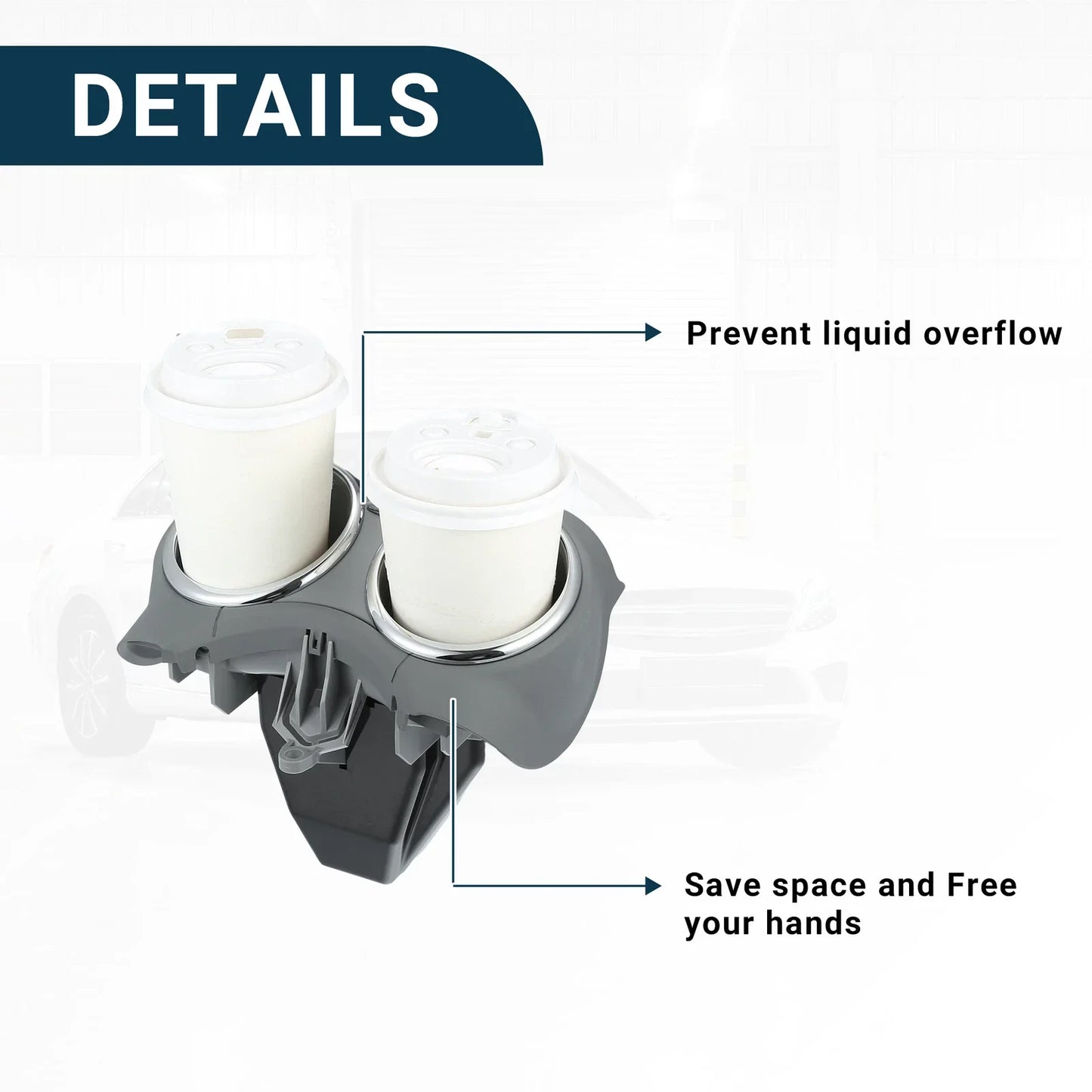 Cup Holder for Mercedes-Benz CLS500 (2006) - Gray Drink Holder