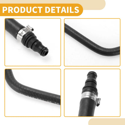 Vent Line Hose for Mercedes-Benz E350 3.5L 2010-2016 (A2125010525) Rubber Black