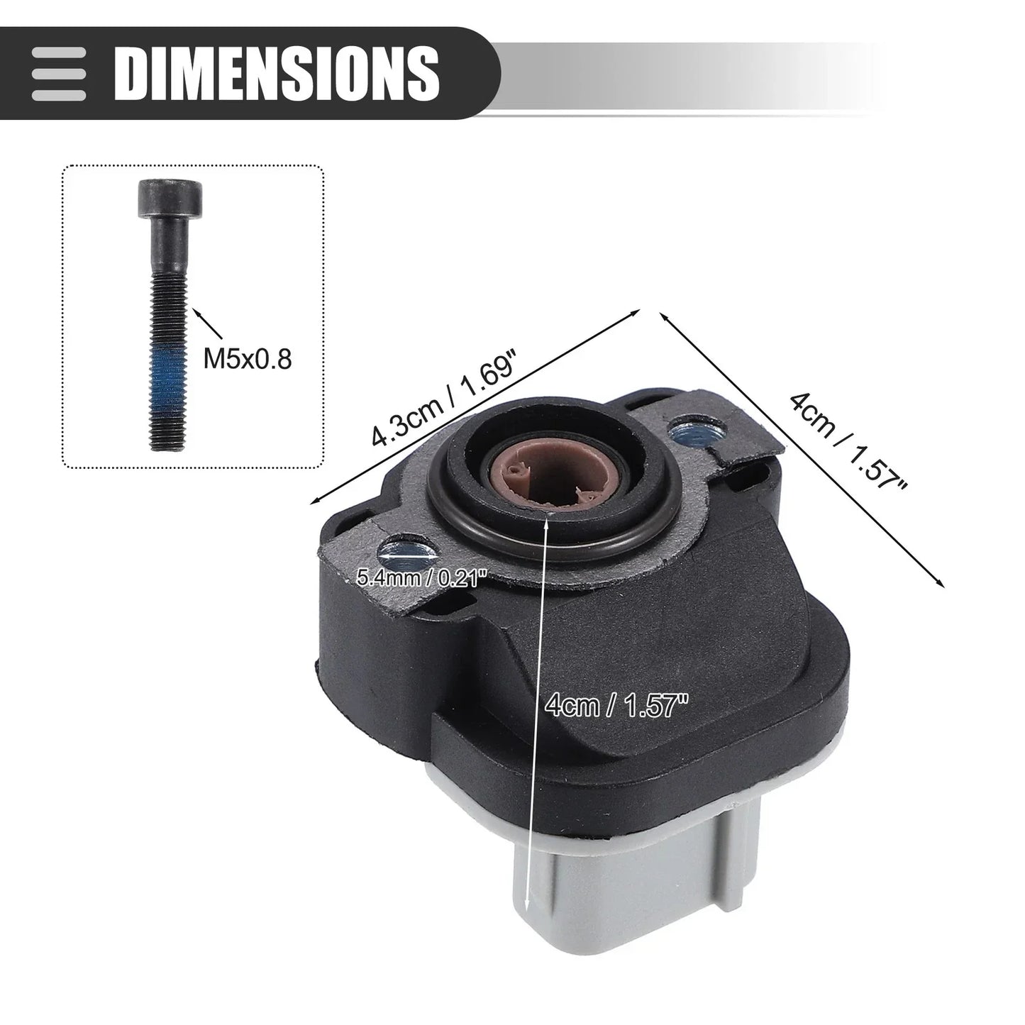 Throttle Position Sensor for Dodge (Plastic, Black)
