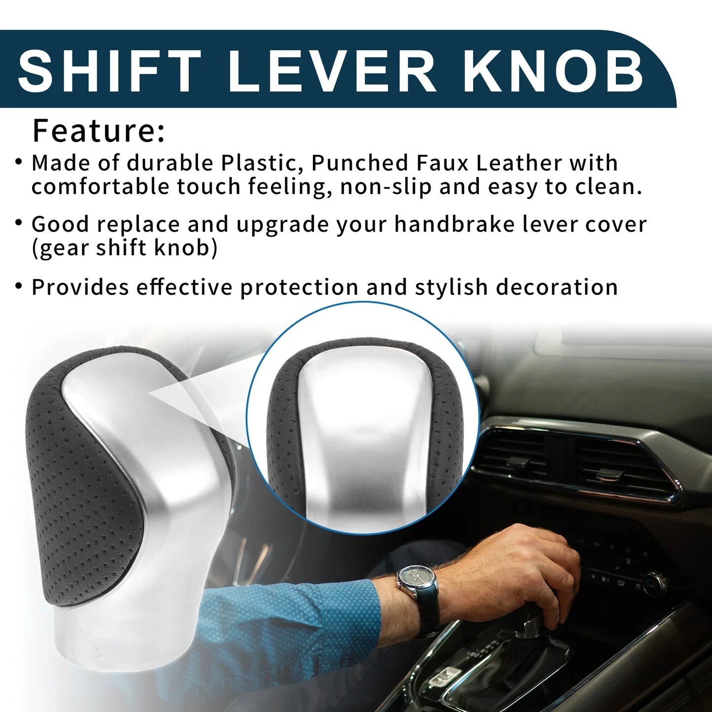 Automatic Gear Shift Knob for Lexus ES350 2016-2018 - Plastic Faux Leather