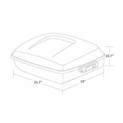 Chopped Trunk Backrest Luggage Rack for Harley Touring CVO Road Glide (09-13)