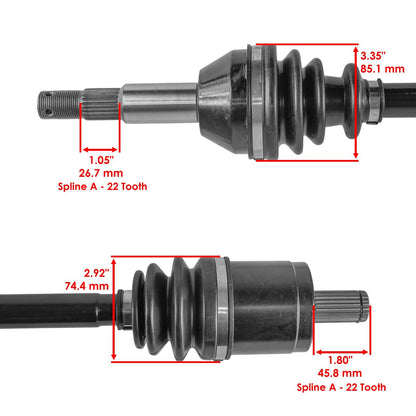 Caltric Front Left or Right CV Axle Replacement for Cub Cadet Volunteer 476 FIS (2000–2000)