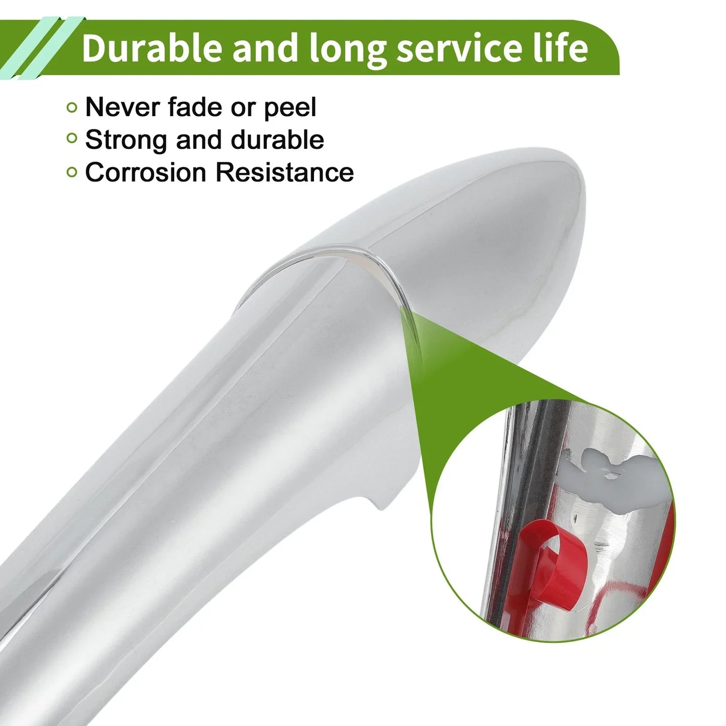 Exterior Door Handle Cover Trim for Hyundai Sonata (2011-2015) Silver Tone