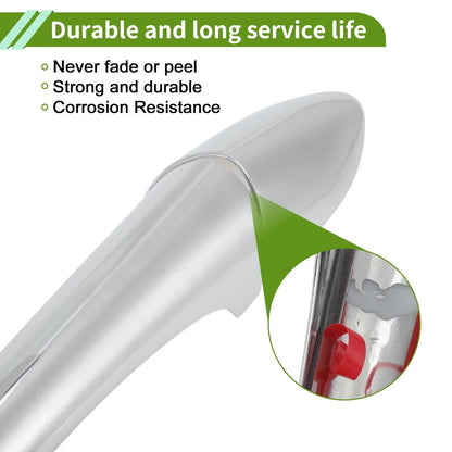 Exterior Door Handle Cover Trim for Hyundai Sonata (2011-2015) Silver Tone