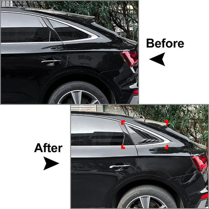 Glossy Black Rear Window Louvers Cover Trim for Audi Q5 (2018-2024)