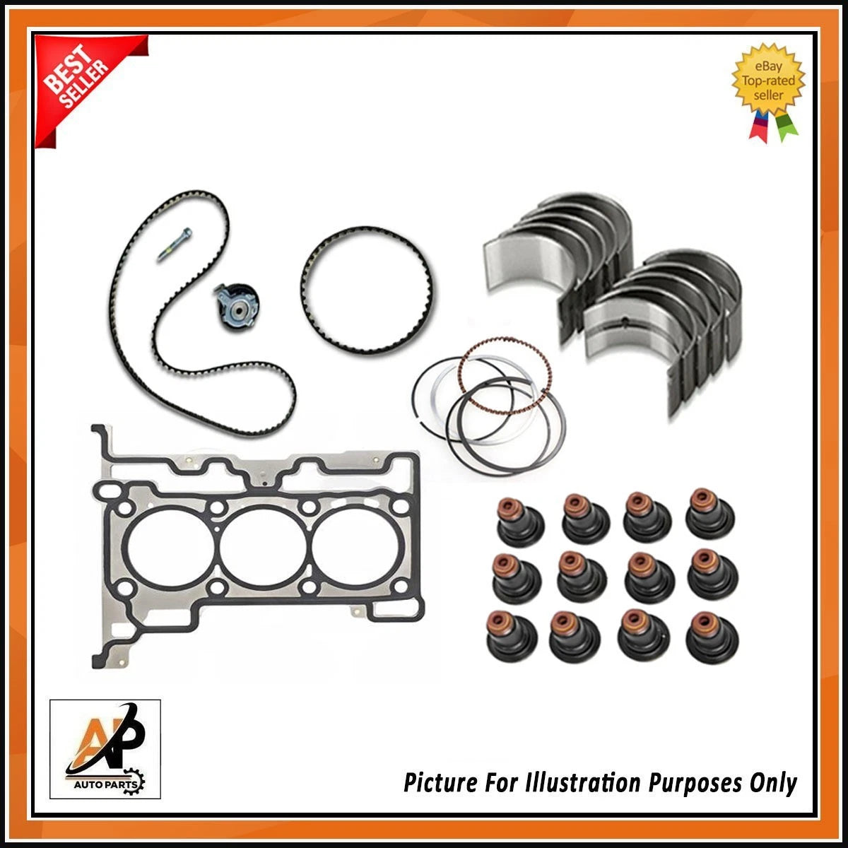 Engine Bearings Rebuild Kit OEM Replacement for Ford 1.0 EcoBoost (2014–2020)