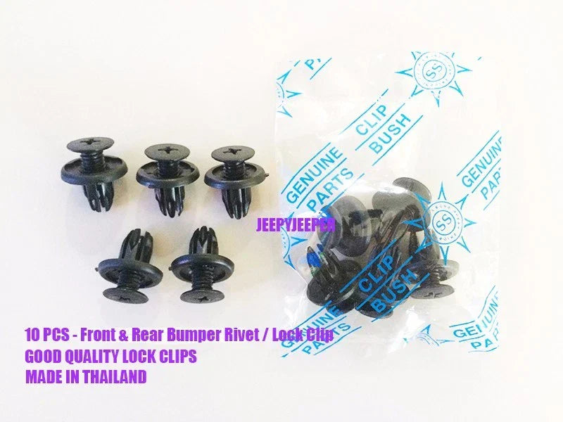10 x Honda Civic 10mm Hole Front Rear Bumper Push Rivet Lock Clip