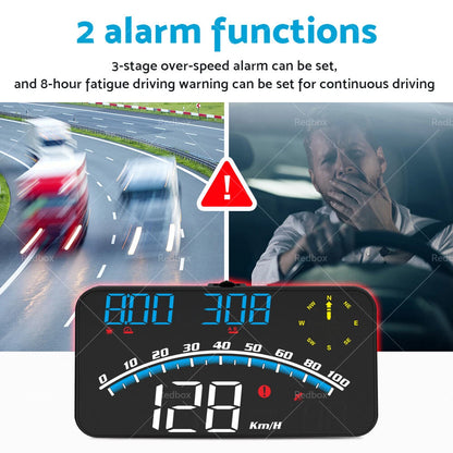 Universal GPS Car HUD Head-Up Display Speedometer with Overspeed Alarm