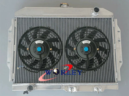 Aluminum Radiator & Fans for AMC AMX Ambassador Gremlin Javelin Matador V8 (58-74)