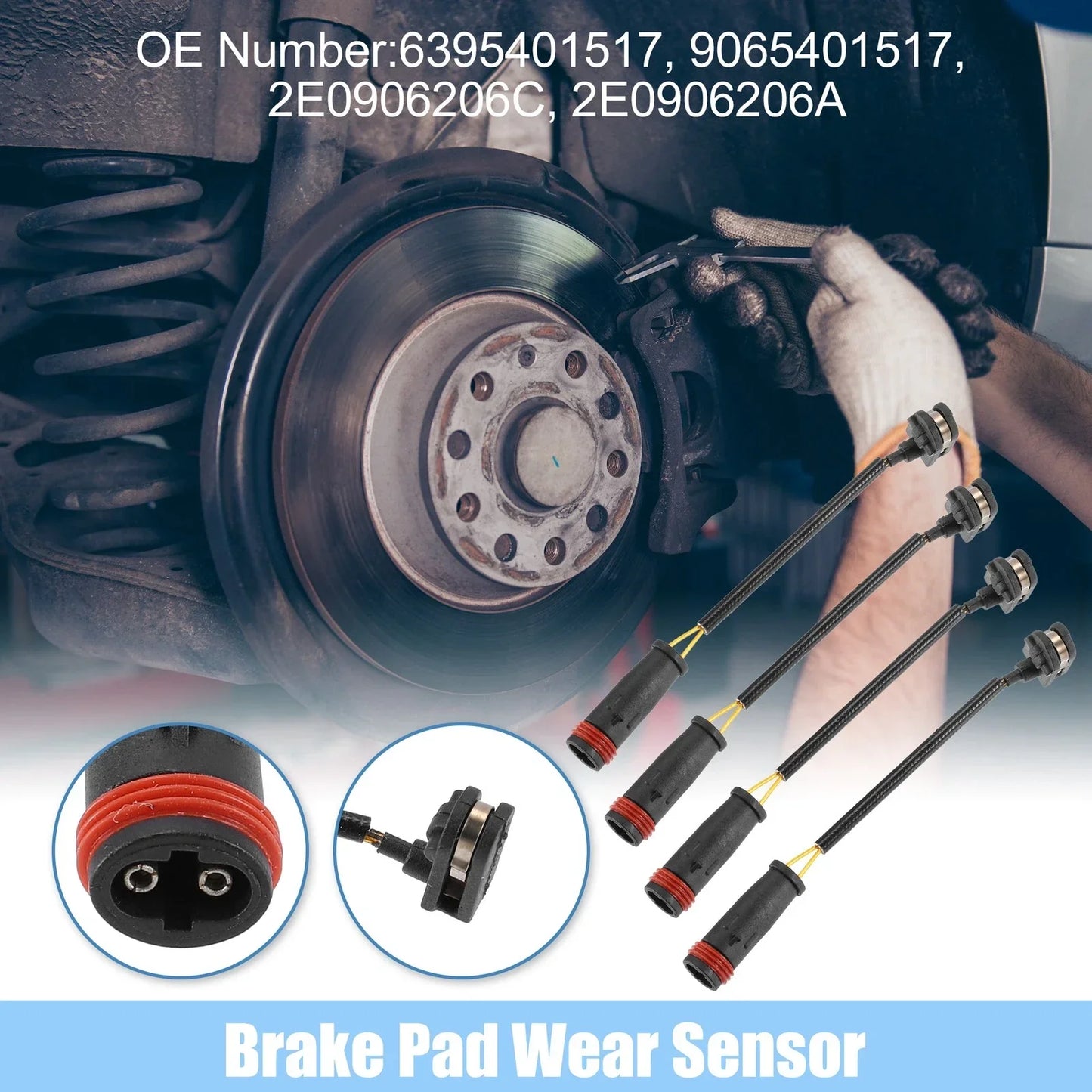 4pcs Front Rear Disc Brake Sensors for Mercedes-Benz Sprinter 2500 (2010-2018)