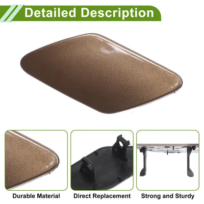 Left Washer Nozzle Cover for Porsche Cayenne 2011-2014 (2 x Brown Caps)