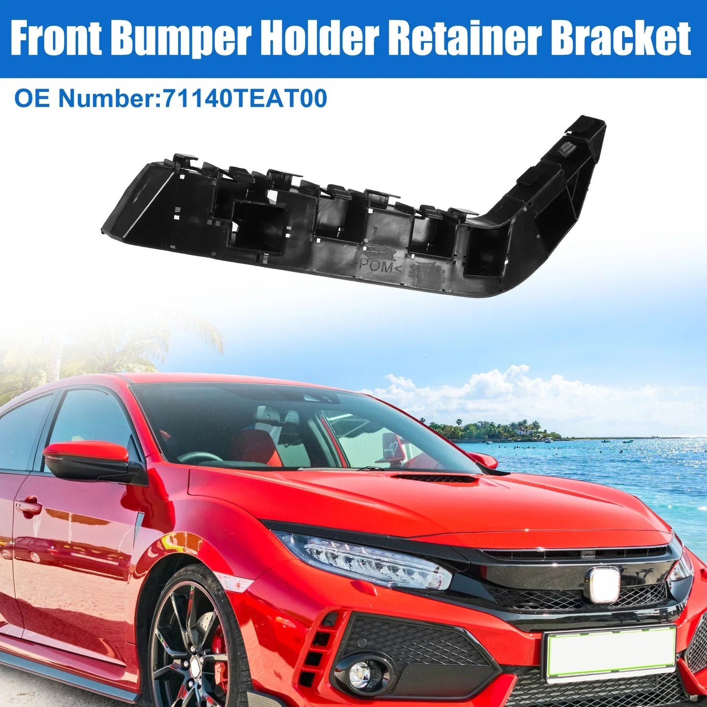 Left Side Front Bumper Mounting Support Bracket for Honda Civic (2016-2020)