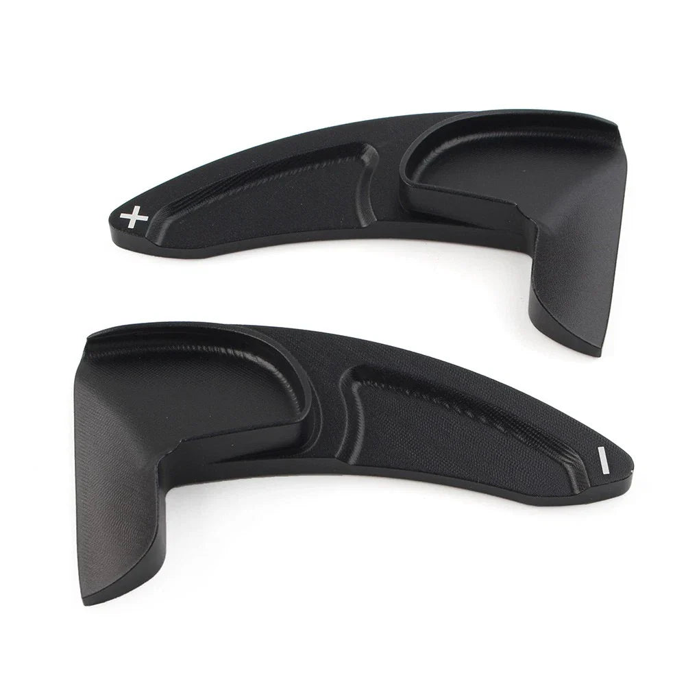 Black Steering Wheel Shift Paddle Shifter Extensions for Dodge Jeep Chrysler (N/A)