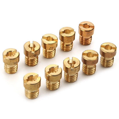 10PCS 5MM Main Jets Nozzle Kit for Dellorto Carburetor (75-98)