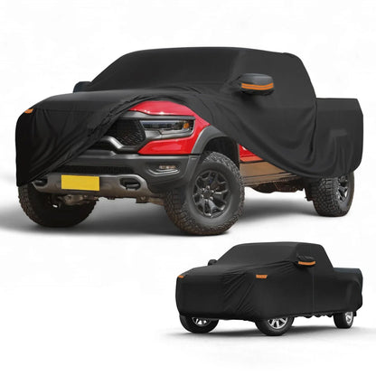 Waterproof All Weather Car Cover for Dodge Ram (2010-2023) - Black 190T-PU