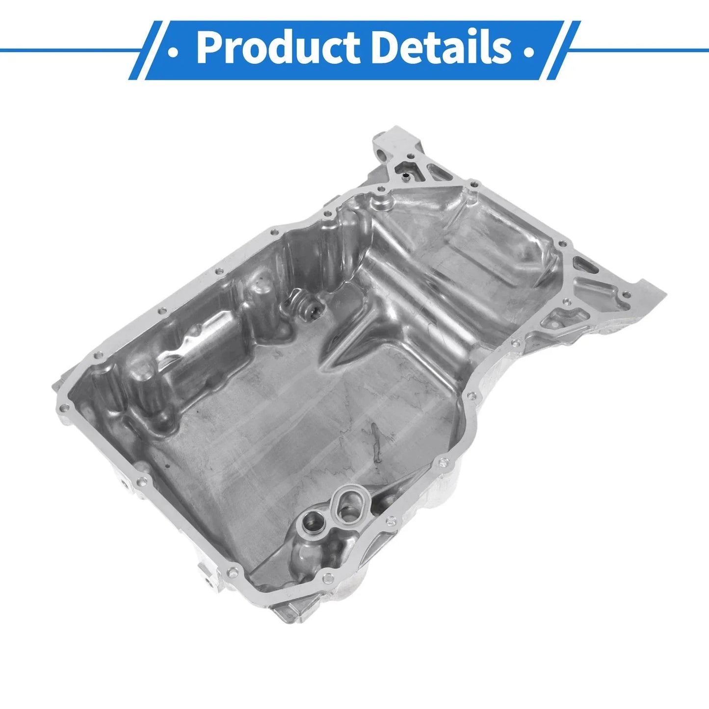 Engine Oil Pan for Honda CR-V (2007-2011) - Aluminum Alloy, Silver Tone