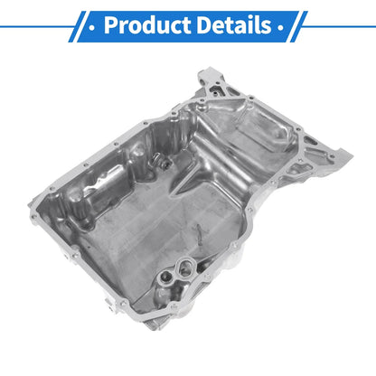Engine Oil Pan for Honda CR-V (2007-2011) - Aluminum Alloy, Silver Tone