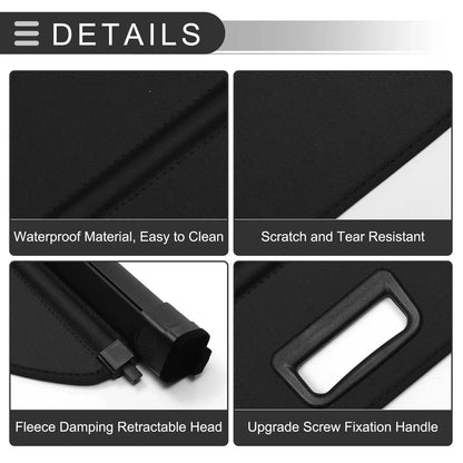 Retractable Cargo Cover for MERCEDES BENZ GLK350 2010-2015 Gloss Black