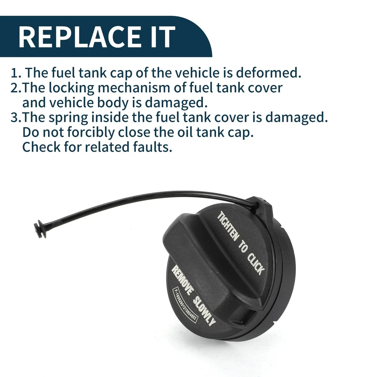 Gas Fuel Filler Cap for Honda Odyssey (2011-2017) - Black & White