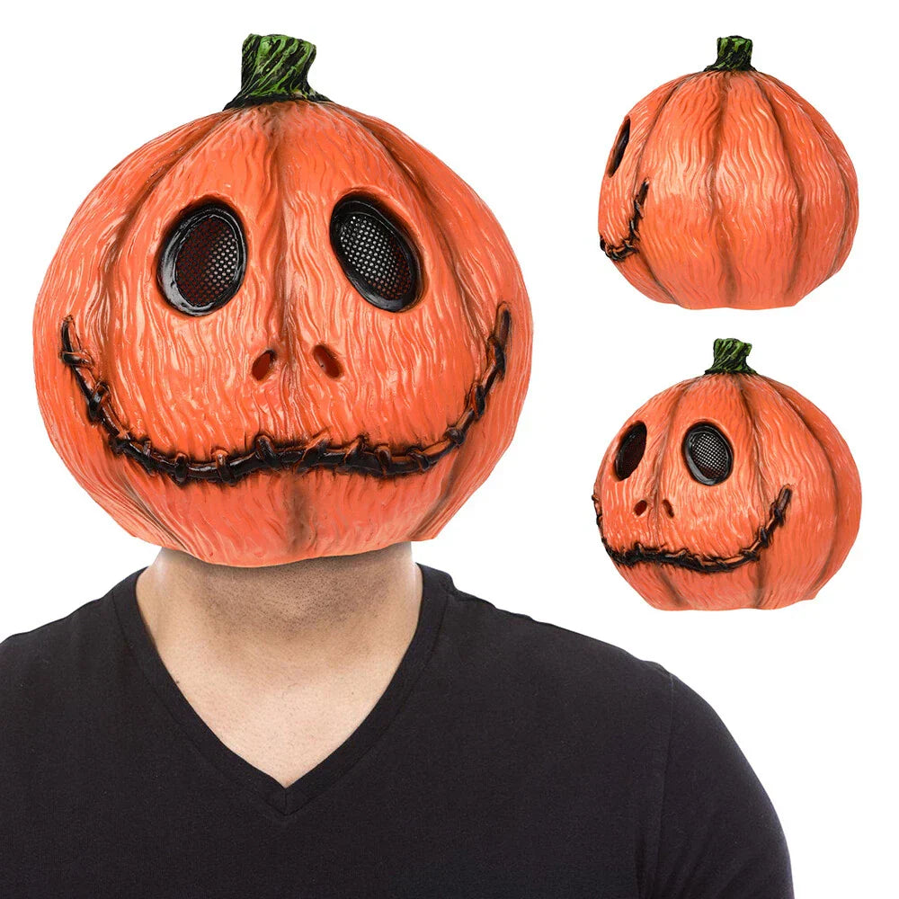 Halloween Scary Pumpkin Latex Mask for Cosplay Costume Party