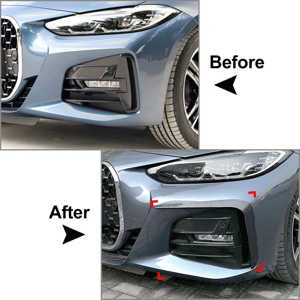 Front Bumper Lip Spoiler for BMW 4 Series G22 G23 G26 M Sport (2020-2023)