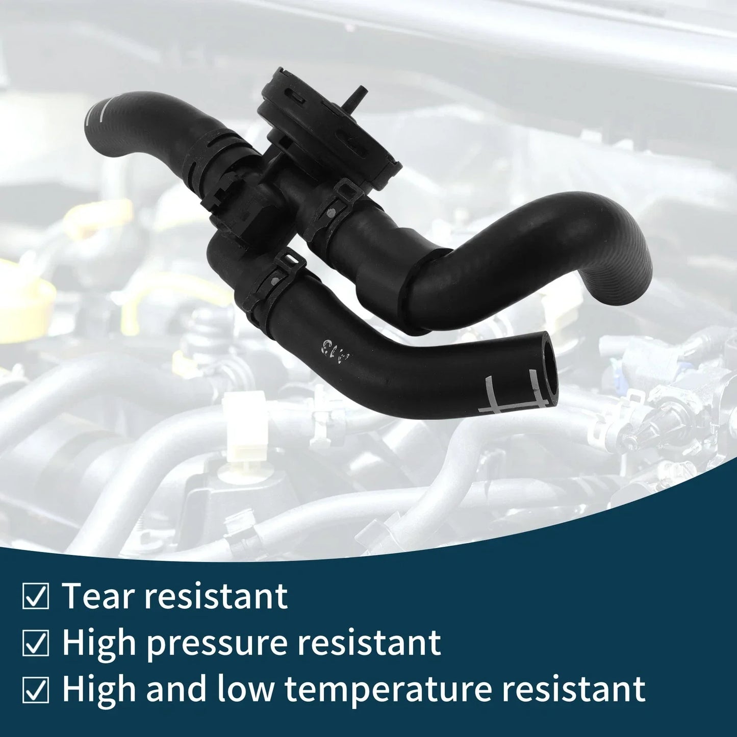 Radiator Hose for Porsche Cayenne 3.0L 2011-2014 Rubber Coolant Pipe