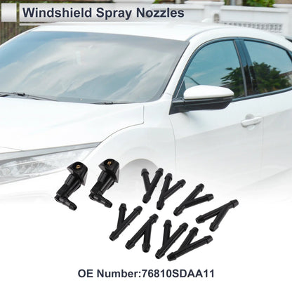 Washer Nozzle & 8 x Hose Connectors for Honda (No.76810SDAA11)
