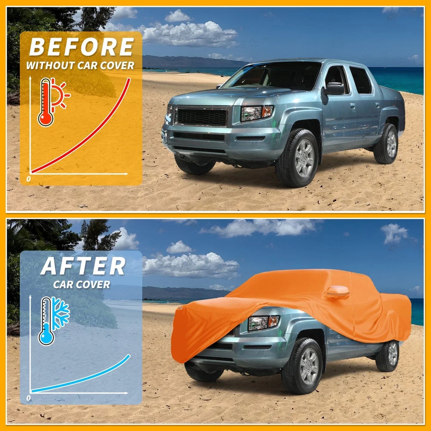 Waterproof All Weather Car Cover for Honda Ridgeline (2017-2023)