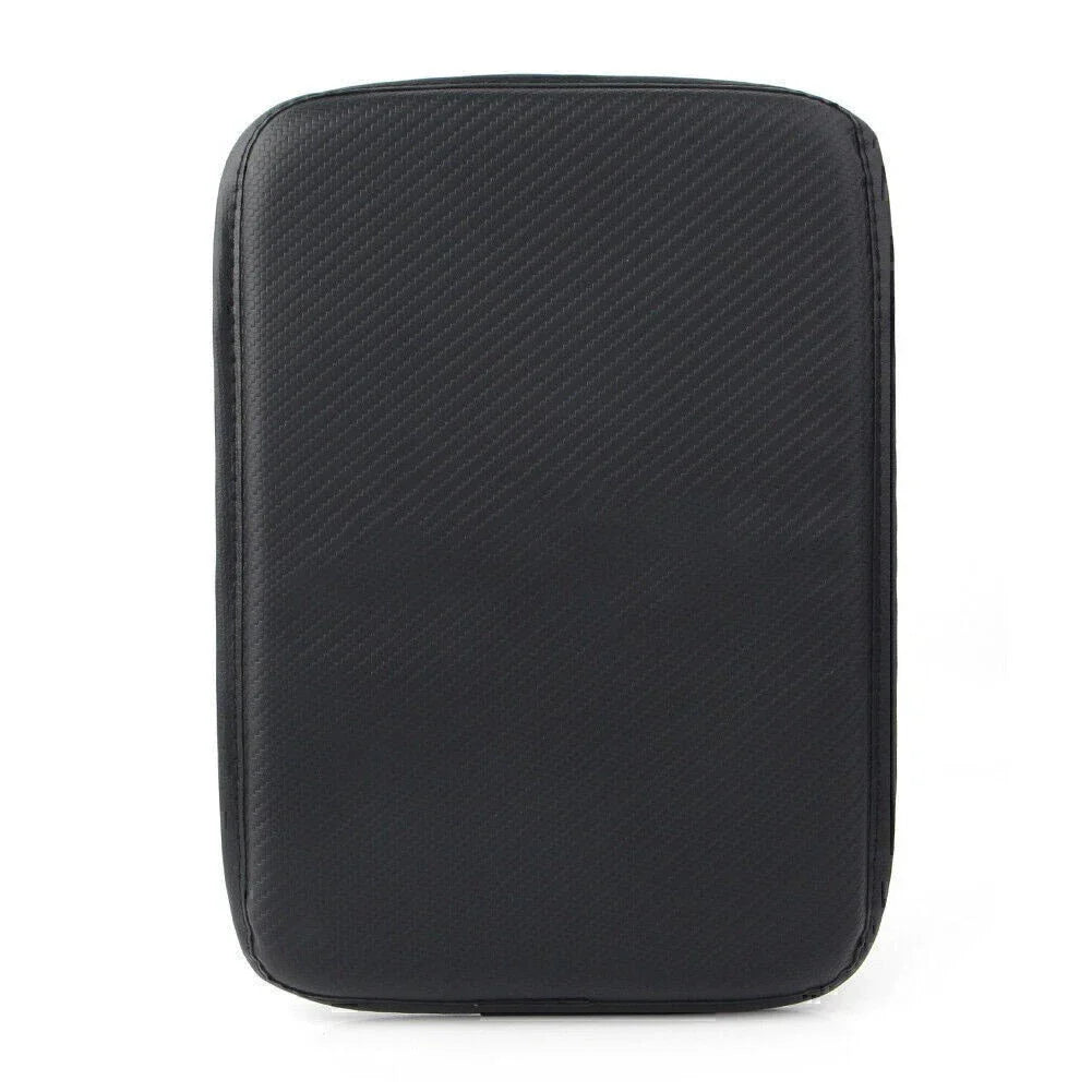Carbon Fiber Center Console Armrest Cushion Mat Cover for Car