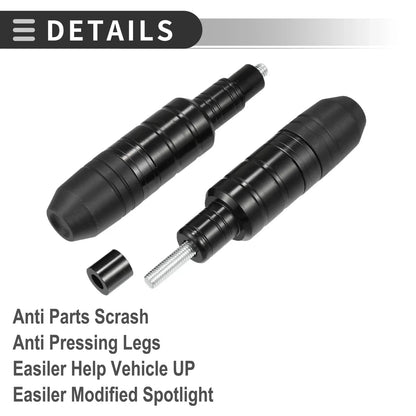 Motorcycle Frame Slider Exhaust Anti-Crash Protector for Honda  2 x Black