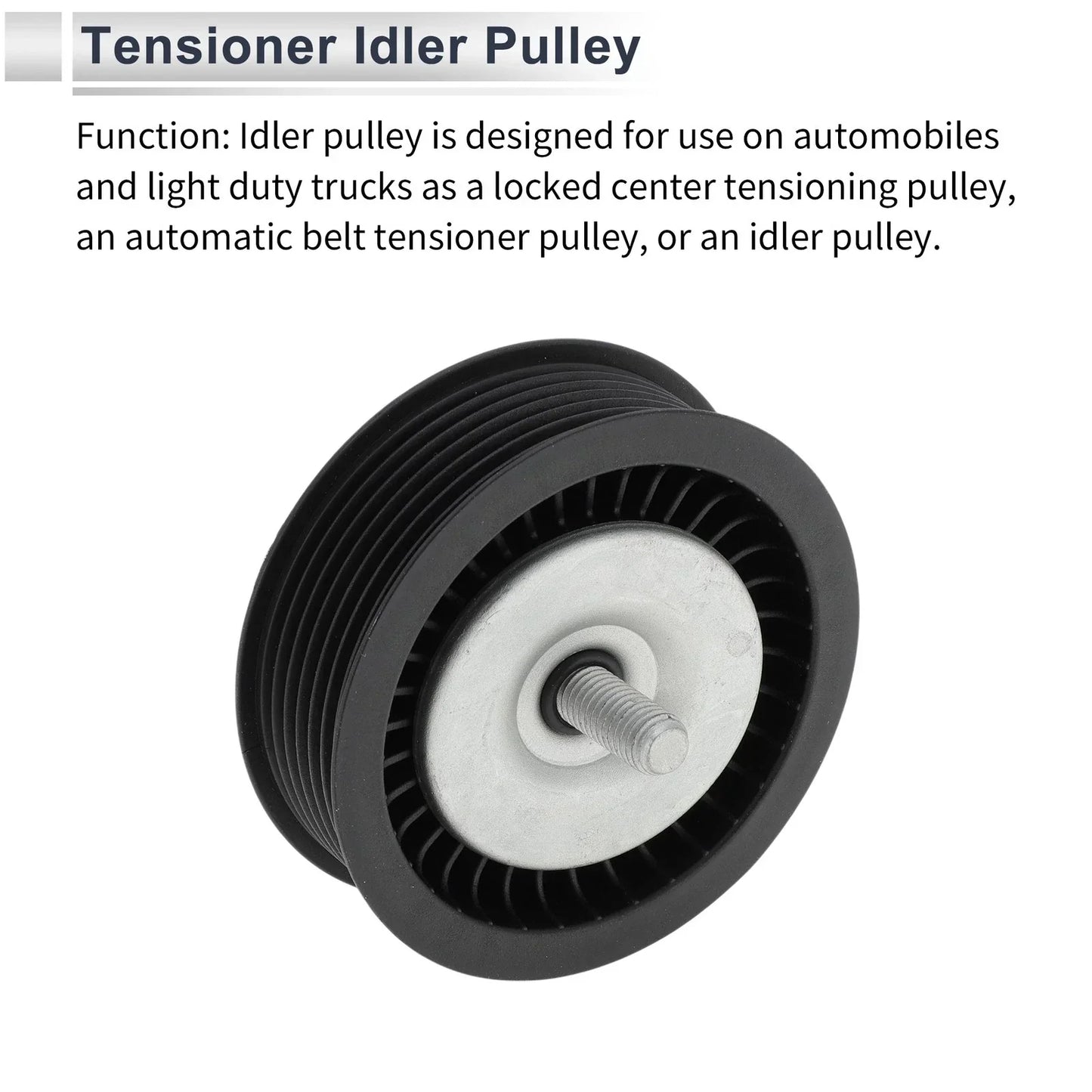 Drive Belt Idler Pulley for Mercedes-Benz M-Class (2005-2011) 1 x Black