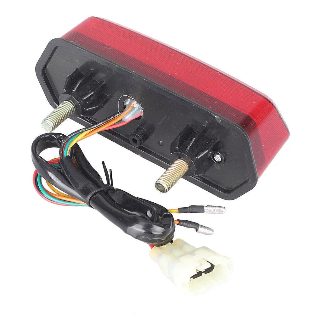 Red Lens LED Fender License Plate Light & Yellow Turn Signal Lights for Universal