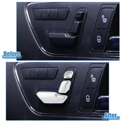 3 x Door Seat Adjust Button Switch Cover Trim Set for Mercedes Benz (2010-2015)