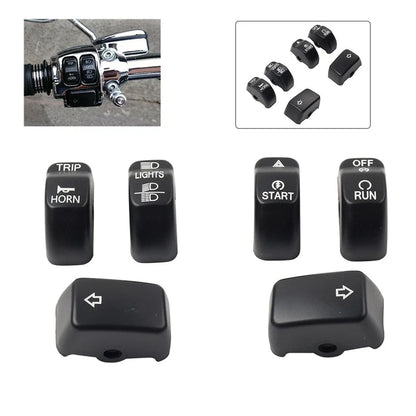6x Handlebar Control Switch Cap Button for Harley Sportster Iron 883 1200