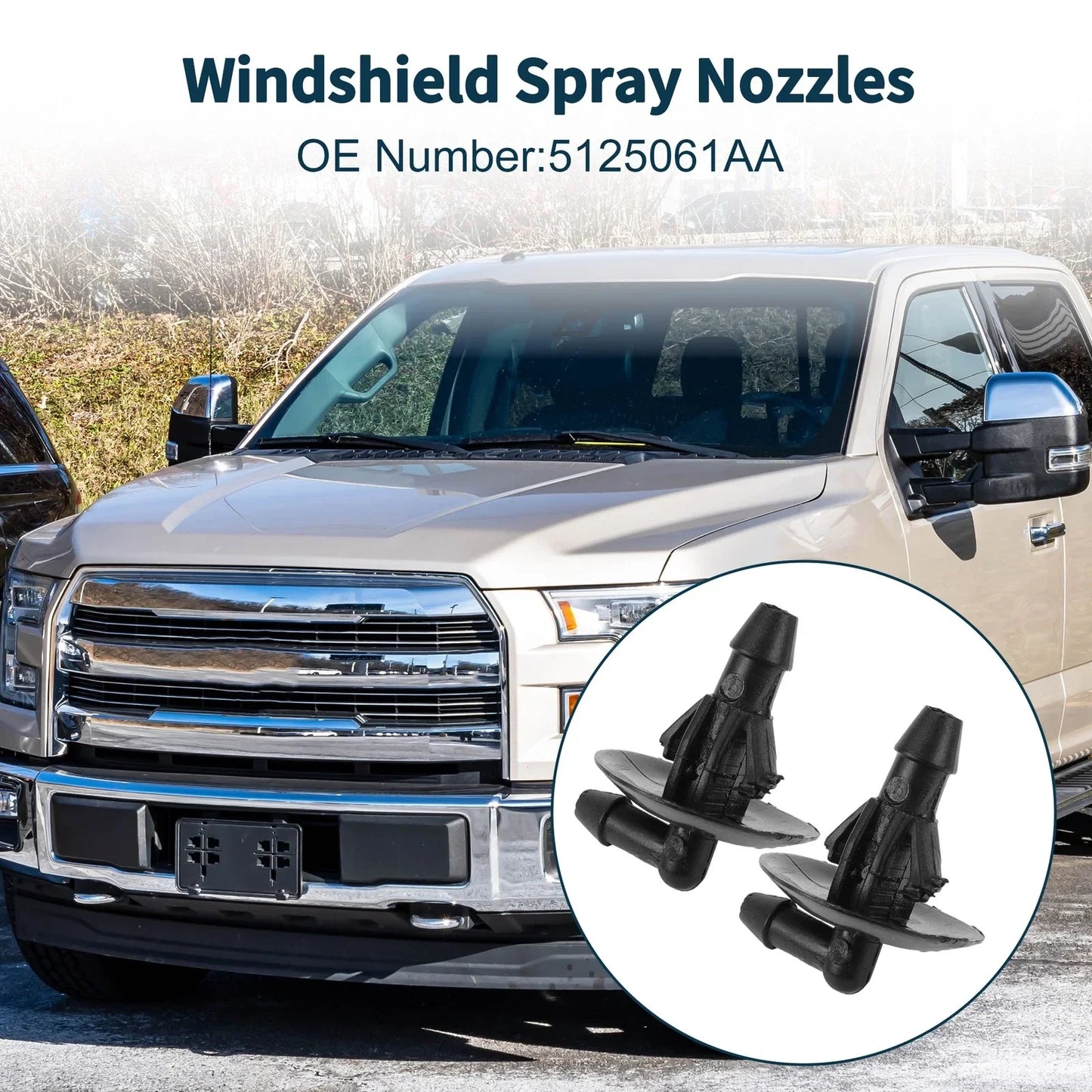 Windshield Washer Nozzle & Fluid Hose for Dodge Sprinter (2002-2018)