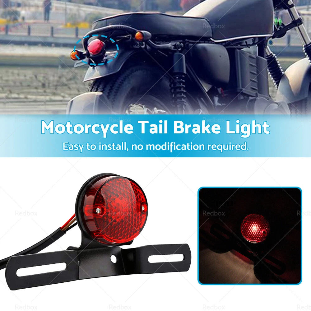Tail Brake Light Bulb for Universal Motorcycle - Retro Rear Stop Lamp
