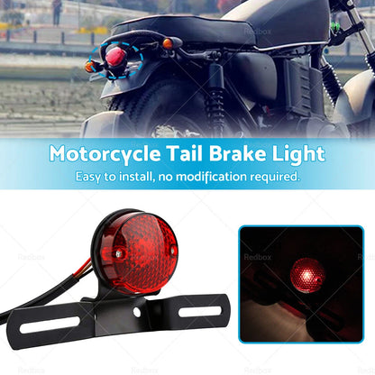 Tail Brake Light Bulb for Universal Motorcycle - Retro Rear Stop Lamp