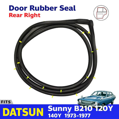 Weatherstrip Door Rubber Seal Rear RH Fits Datsun Sunny B210 120Y 4D 1973-77 D11