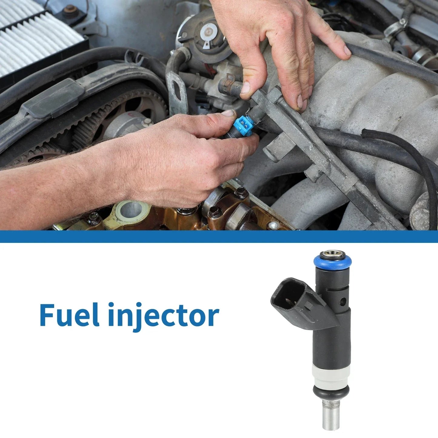 Fuel Injector 2.4L for Dodge Avenger (2008-2014) - Black 1 x Injector