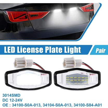 White LED License Plate Light Assembly for Acura (2016-2020)