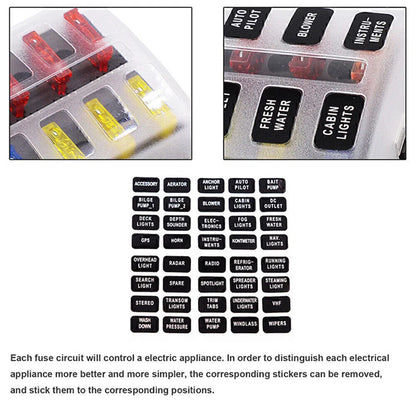 8 Way LED Fuse Box Block Holder for Universal Use
